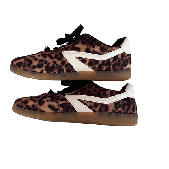 dv Dolce Vita Quantum Charm Leopard Print Sneakers Brown Black White Womens 9.5 - Picture 5 of 8